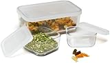 Bormioli Rocco Frigoverre Glass Food-Storage Compact Containers with Lids, Set of 3 by Bormioli Rocc