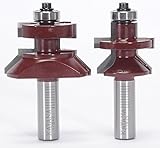 MLCS 17843 Katana 1/2-Inch Shank Tongue and Groove V-Notch Matched Router Bit Set, 2-Piece [並行輸入品]