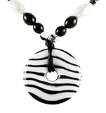 Teething Bling Beaded Zebra Pendant Necklace by Smart Mom by Teething Bling