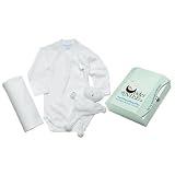 UNDER THE NILE APPAREL Unisex-baby Newborn Treasure Box Gift Set, White, 0-3 Months by UNDER THE NIL