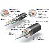 伸興電線 ★切売販売★ 着色識別ポリエチレン絶縁ビニルシースケーブル 0.9mm 2対 10m単位切り売り FCPEV-S0.9*2P