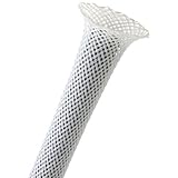 Techflex 1 / 8 " Expandable Sleeving 25 ft。ホワイト