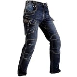 (ガン フリーク) GUN FREAK サバゲ ジーンズ デニム パンツ ストレッチ 立体裁断 サバゲー 服 メンズ (34, ダーク ブルー)