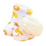 yougheny 暖かベビーシューズ 新生児 ベビー用品 Baby ベビー靴 室内履き ふわふわ もこもこ ルームシューズ 可愛い 柔らか 保温性良い スノーブーツ 出産 祝い プレゼント (アヒルち