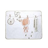 [90*120cm] かわいいくま防水再利用可能なパッドベビーベビーベッドシーツ、H