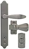 Ideal Security Inc. SK1215SC Deluxe Storm Door Handle Set with Deadbolt, Satin Chrome [並行輸入品]