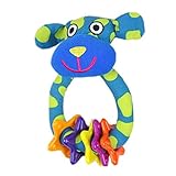 Edtoyカラフルな子犬赤ちゃん早期教育Toys Rattles柔らかい布手Ringing Toy