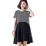 VIYOR マタニティ マキシ 授乳服 ワンピース Tシャツ 大きいサイズ 産前 産後 妊婦服 お宮参り 半袖 M
