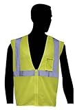Liberty HiVizGard Polyester All Mesh Class 2 Vest with 2 Wide Silver Reflective Stripes 5X-Large Flu