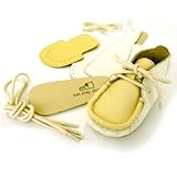 本革製ファーストシューズの手作りキット (M(10cm), カスタード)