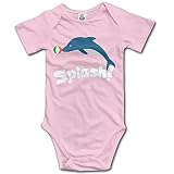 パイナップル ベビーロンパース Splash イルカ 海豚 鯆 アニマル 可愛い ボディースーツ Pink 24 Months