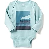 オールドネイビー OLD NAVY/ グラフィックボディスーツ トレイン ロンパース長袖 12～18ヶ月【並行輸入】