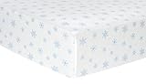 Trend Lab Blue Snowflakes Deluxe Flannel Fitted Crib Sheet by Trend Lab [並行輸入品]