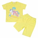 キキララ パジャマ Tシャツスーツ 半袖パジャマ キッズ 女の子 ガールズ fo-15pj06 100cm イエロー