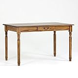 arne カフェテーブル 4人用 アンティーク調 ダイニングテーブル arc 120T 幅120cm 天然木製 引出し付き 長方形 角型