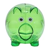 tangcクリアLovely貯金箱コインお金プラスチック現金、ボンネット、保存ボックスKid Pigギフト