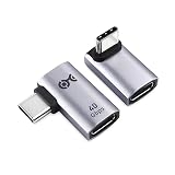 Cable Matters(ケーブルマターズ) コンボパック 40Gbps ライトアングル USB-Cアダプターキット 最大[240Hzビデオ4K@240W充電、40Gbpsデータ転送] 90度USB Cアダプター Thunderbolt 4、iPhone 16、Steam Deck対応