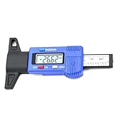 Sugeryy 0.01mmデジタル デプスゲージ タイヤ溝 測定 0-25mm (青)バッテリー付き