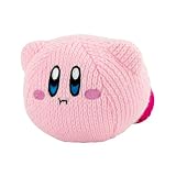 TOMY ヌイグルニットカービィぬいぐるみ - ホバリングカービィ - ニットぬいぐるみ - ソフトでふわふわのかわいいぬいぐるみ - ビデオゲームグッズ - ゲームルームの装飾 - 6インチ