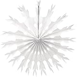 Creative Converting 30502Snowflake Tissue Paper Fan Hanging Decoration 22-Inch【クリスマス】【ツリー】 [並行輸入品]