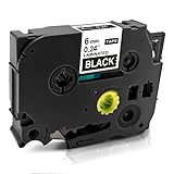 ラミネートテープ TZe-315 黒地白文字 単品 幅6mm 【長さ 8m】ブラザー工業 互換 ピータッチ用 P-touch用 汎用 テープカートリッジ