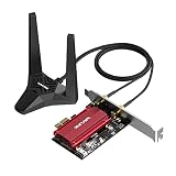 WAVLINK AX5400M WiFi 6E PCIeネットワークカード、トライバンドAX210ワイヤレスアダプタ、Bluetooth 5.3、MU-MIMO、WPA3、OFDMA、ロープロファイルブラケット、ヒートシンク、Windows 10/11 PC向け