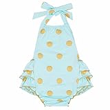 （アイム）iiniim　ベビーポルカドットロンパース　幼児ベビーポルカドットホルターバブルロンパース　可愛いポルカドットトロンパース　結婚式七五三発表会演奏会誕生日プレゼントなどに大活躍　3-18 M