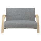 AZUMAYA 2人掛けソファ(幅120cm素材/布)ハーフェン RTO-222GY