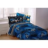Batman Flannel Twin Sheet Set (Heroic Moves) [並行輸入品]