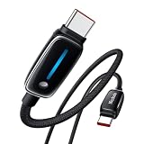 Mcdodo USB-C to USB-Cケーブル 100W PD急速充電 光センサー機能【周囲の環境に応じてLEDライトを調節可能】Type-Cケーブル 高速データ転送 亜鉛合金シェル 高耐久ナイロン編み タイプC 充電コード Macbook iPad iPhone 17/16/15 Xperia Galaxy Pixel その他AndroidデバイスなどType-C端末対応 1.2m