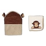 TYGJ　ベビー　赤ちゃん　おくるみ　かわいい　包み込む 　スカーフ付き　可愛いサル　出産祝い キッズ 女の子　男の子