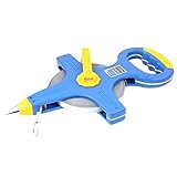 uxcell　スチール巻尺　回転可能ハンドル　ピークドリルエンド　100M長さ　12mm幅