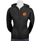 Santa Cruz Girls Classic Dot Hoody Zip Sweatshirt Small Charcoal Heather [並行輸入品]