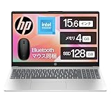 HP ノートパソコン HP 15-fd0036TU インテル プロセッサーN100 4GBメモリ 128GB SSD Bluetooth マウス同梱 指紋認証 薄型 ウォームゴールド 1年間メーカー保証