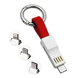 USBケーブル3 in 1キーチェーン雷/マイクロ/タイプC、Xpadspポータブル磁気シンク...