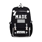 韓流グッズ BIGBANG MADE ビッグバン GD TOP SOL VI D-LITE ファッション 10周年記念 可愛 バッグ リュックサック (ブラック)