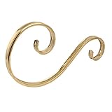 uxcell スクロールバラスター ゲートフェンス S形 400mmx225mm 304ステンレス鋼 ゴールドトーン