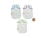 1989S 汗取りパッド 赤ちゃん 天使の羽 背中 ガーゼ （3枚セット）L(Group2)