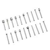 Dovewill HSS　20本組　超硬バー　ルータービットトリマー　回転工具　1/8インチ　3ミリメートル　シャンクチタン