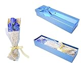 ソープフラワー ブーケ 花 ギフト 花束 バラ 造花 プレゼント 母の日 誕生日 バレンタイン ホワイトデー 入学 卒業 お祝い (ブルー5本)