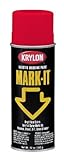Krylon RDMI1001 Mark-It Inverted Spray Special Purpose Aerosol, 12-Ounce, Red Fluorescent Finish [並行