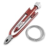 BikeMasterペンチwith 25 'ステンレスワイヤセーフティワイヤツールアクセサリー One Size ブラック 340488R