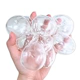 [KOREWA]スクイーズ 透明 皮 6cm 4個セット｜手作り用スクイーズカバー DIY素材 中身入れ替え可能 補修用 バルーン型 クリアスクイーズ ハンドメイド 工作 クラフト