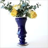 フラワーベース 花器 花瓶 ネイビーブルー 半磁器 ブルーベース [cov9122]