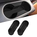 FDAIUN 車後部座席 カップホルダーコースター マツダ CX-80/CX-90 (2024-2025年) に適合 車3列目シート カップホルダー シリコーン 滑り止め カップマット 内装カスタム パーツ アクセサリー カー用品 Mazda CX-80 Mazda CX-90 車種専用 取り付け簡単 左ハンドル 右ハンドル 対応 ブラック 2セット