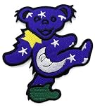 ワッペン アイロン キャラクター DEAD BEAR デッドベア パープル アメカジ 刺しゅう アップリケ パッチ