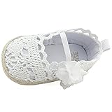 プリンセスシューズ　可愛いフォーマル靴　王女シューズ　メリヤス　編み靴　女の子　赤ちゃん　柔らかい　結婚式　お誕生日　綿布　ホワイト　12-18ヶ月に対応靴　春　夏　秋