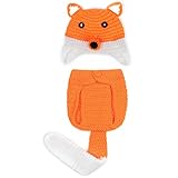 動物の赤ちゃん赤ちゃん狐手作り帽 (黒い)