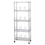 【メタルラック ランキング入賞】メタル製 ラック ルミナス スチールラック 幅60 オープンラック 19mm ポール ルミナス フィール ブックシェルフ MD6015-5B 棚 5段/幅60cm 高さ150モデル 落下防止 柵付きラック　本