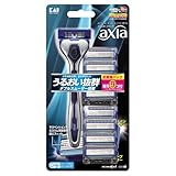 貝印 axia カミソリ バリューパックスリム 替刃 9個 メンズ 剃刀 ひげそり T字 5枚刃 カイレザー kai razor